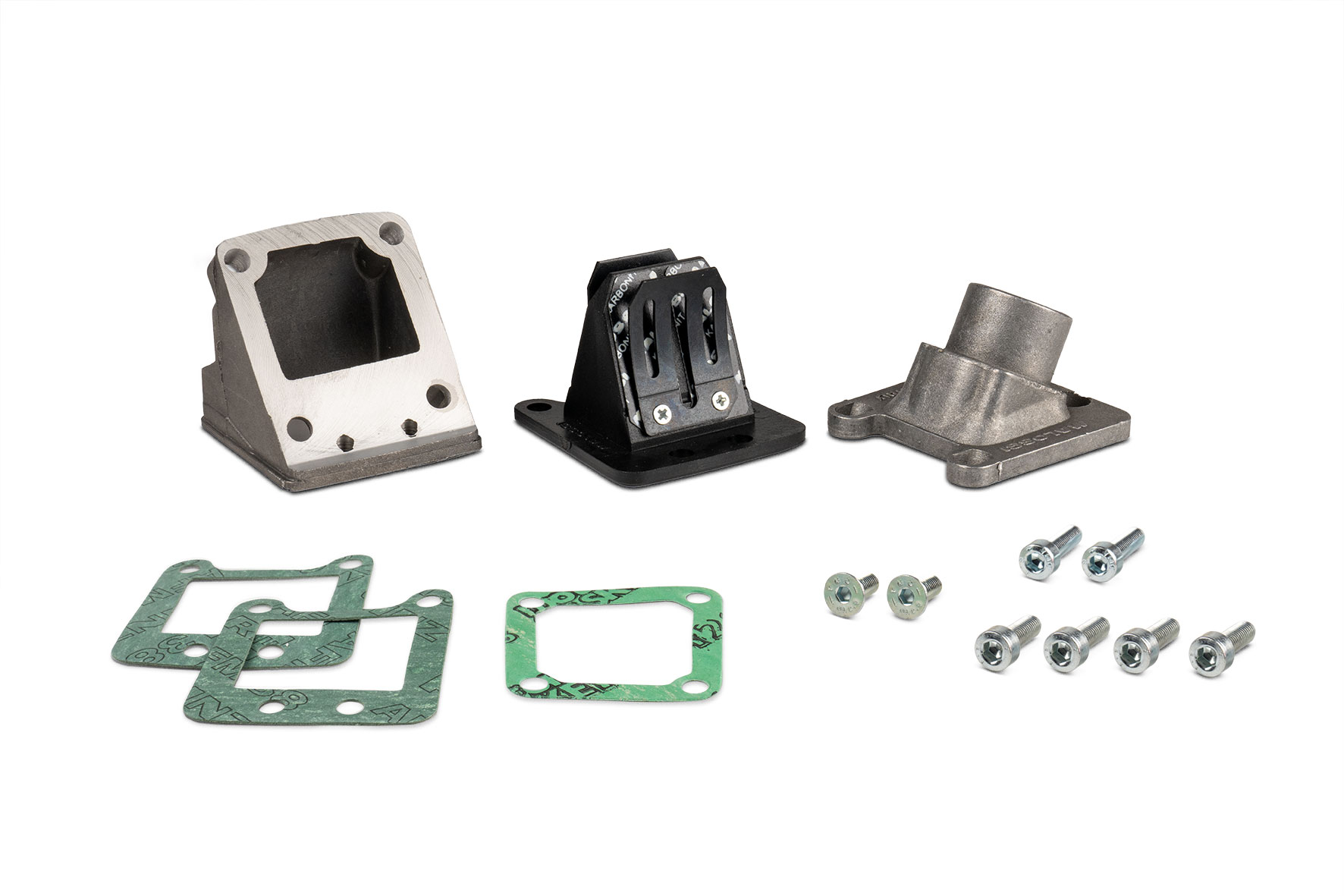 Malossi Complessivo collettore valvola lamellare maggiorata D. 21 Peugeot 103-104-105 50 2T